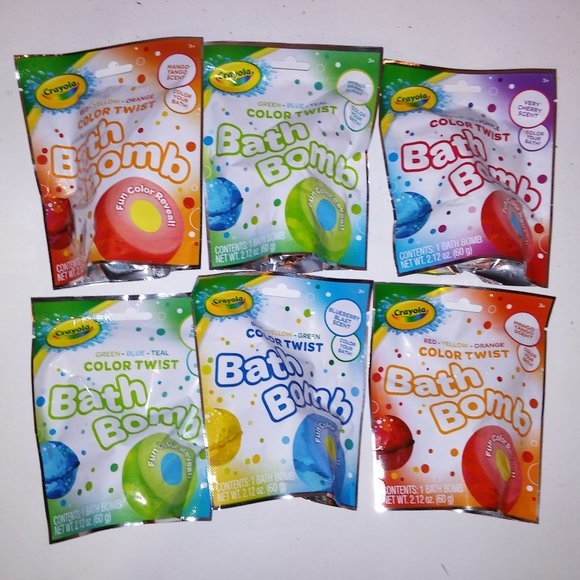 Set of 6‎ Crayola Bath Bombs - Picture 1 of 9